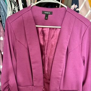 COPY - Torrid- Open front Blazer Fuschia